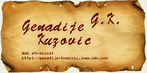 Genadije Kuzović vizit kartica